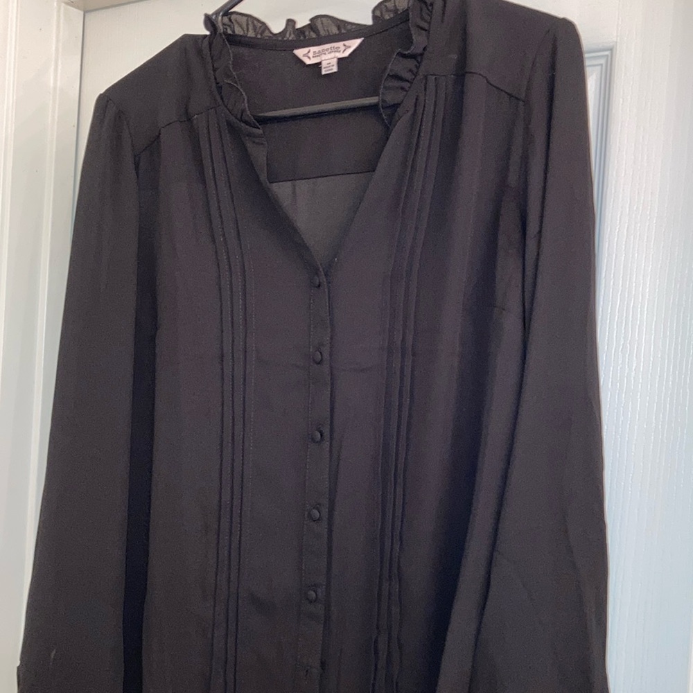 Black long sleeve blouse